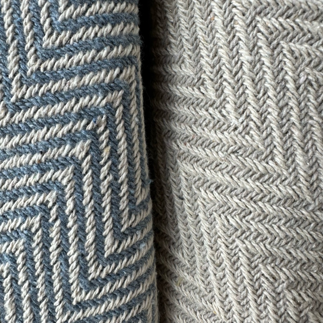 Extra-large 100% soft cotton throws in a timeless chevron pattern with ...