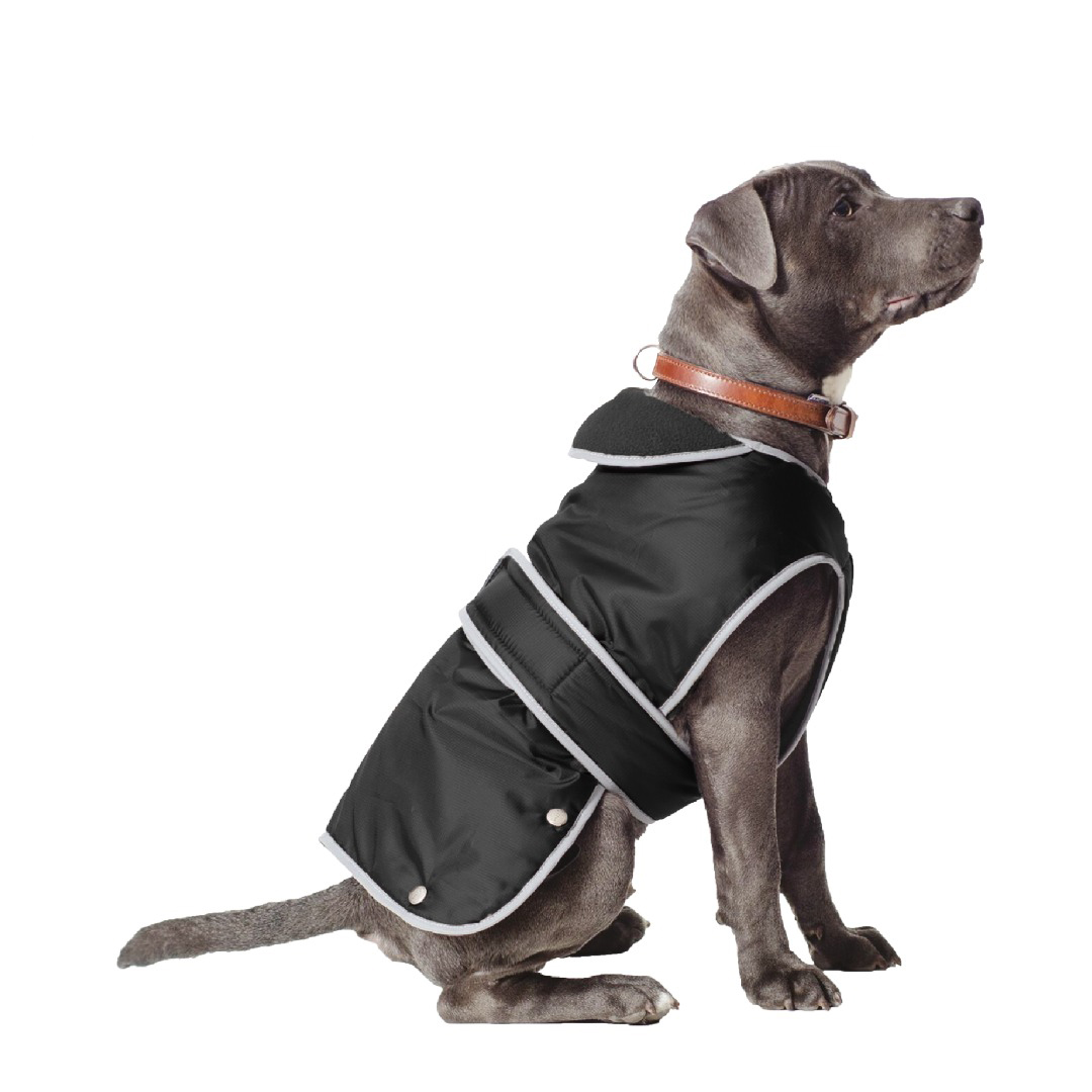 Ancol Muddy Paws Stormguard Black Waterproof Fleece Lined Dog