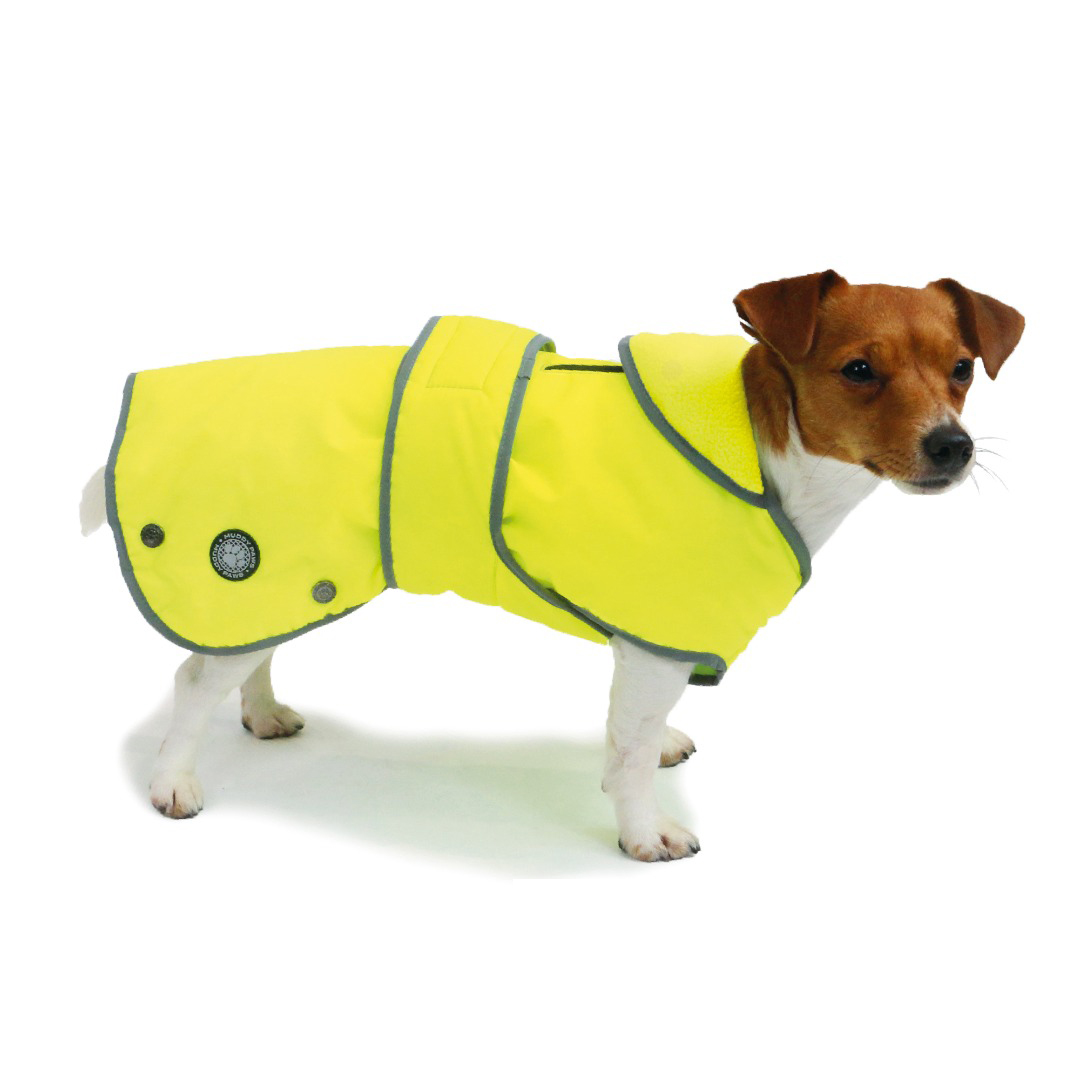 Ancol Muddy Paws Stormguard Hi-Vis Waterproof Fleece Lined Dog Coat