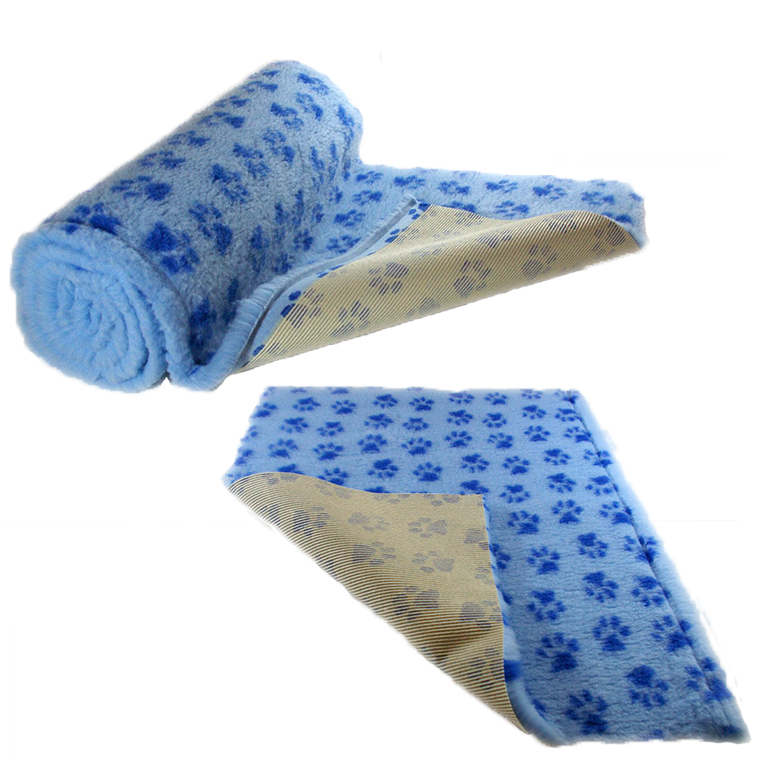 Light Blue Dark Blue Paws high grade Vet Bedding non-slip back bed fleece for pets