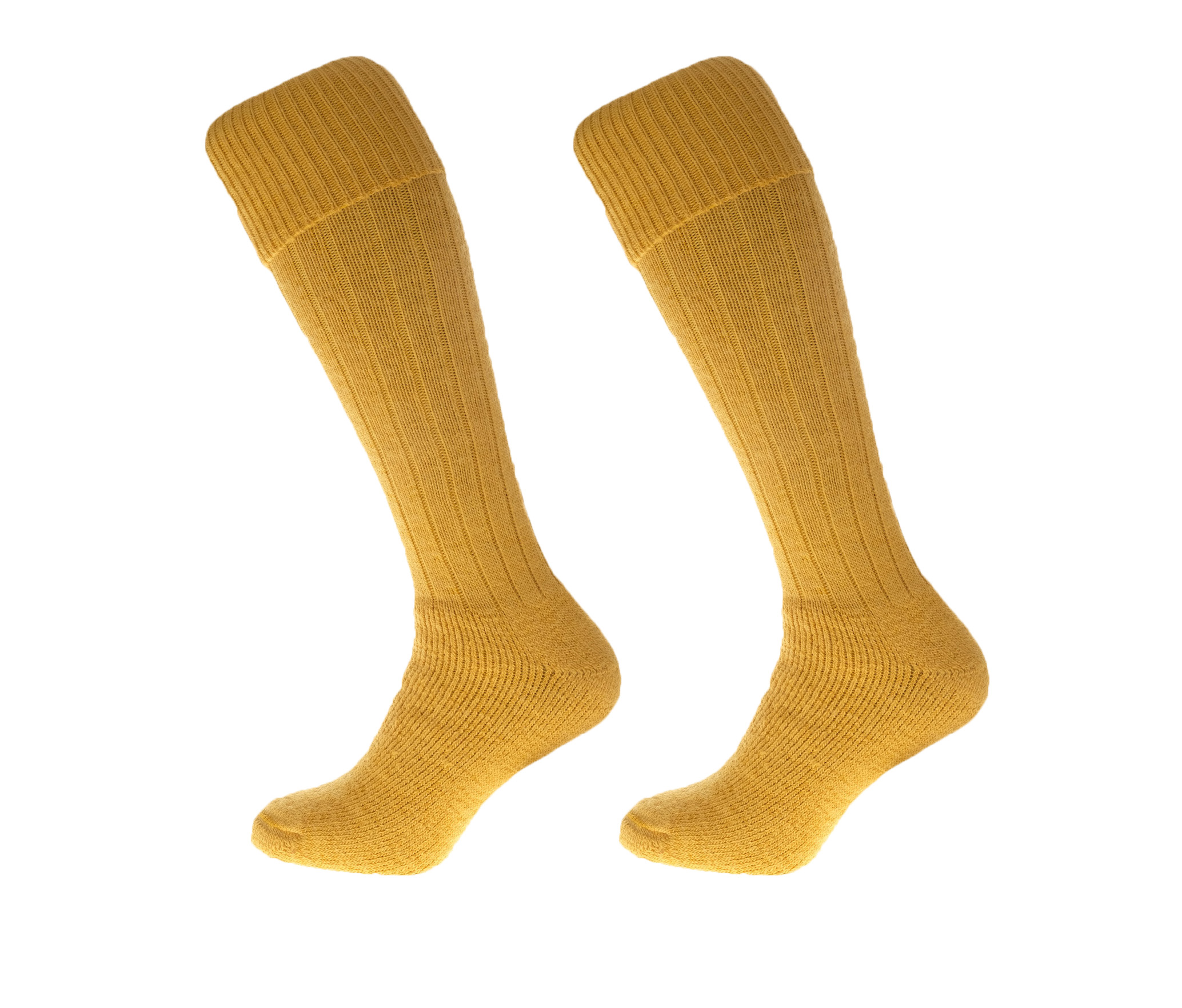 Alpaca Wool Long Country Socks Mustard Yellow 75% Alpaca Wool cushioned sole and heel