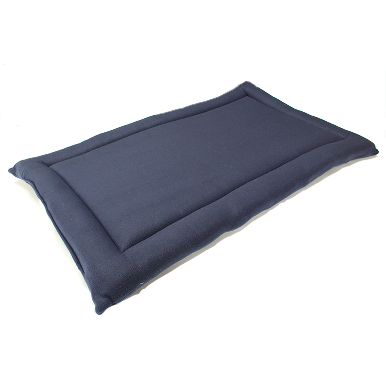 BLUE Quilted Fleece Bed Dog Pad, For Cars and the home, Line cages