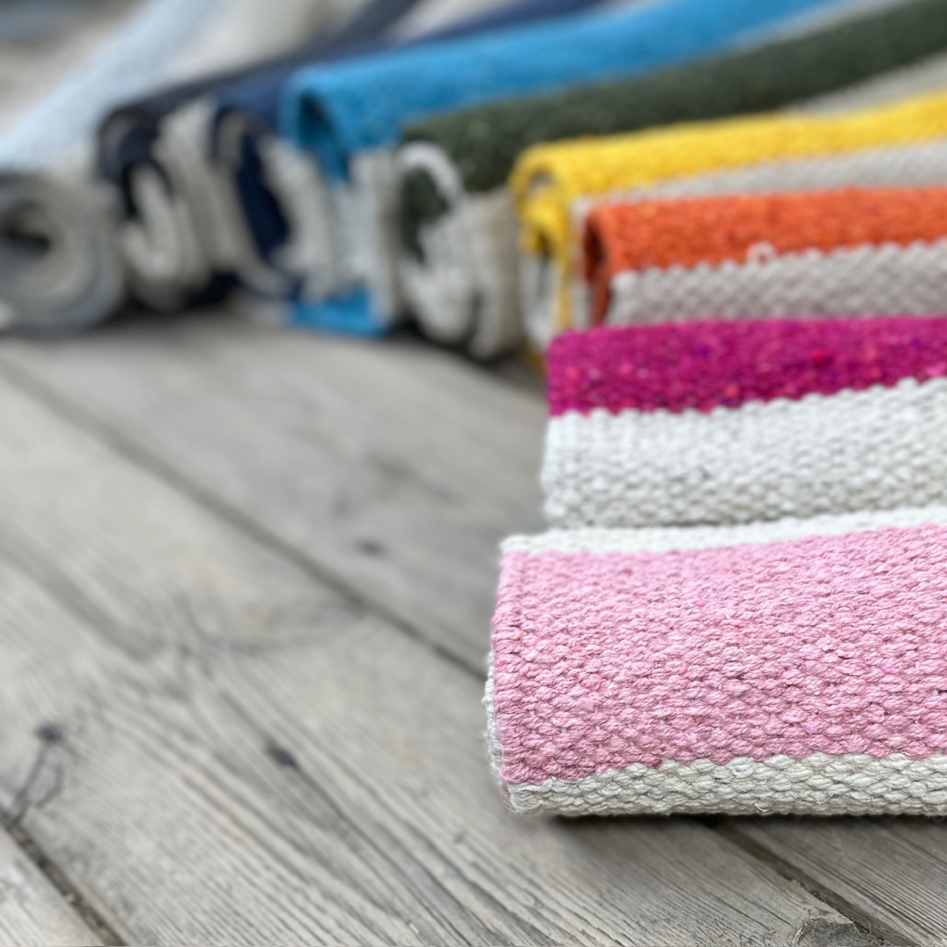 Rectangular Cotton Rug Nautical striped cotton rectangle rugs in 9 vibrant colours 60cm x 90cm