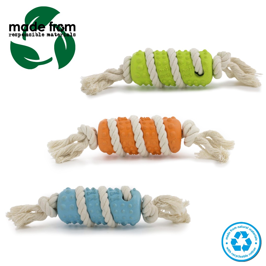 Rice Tugger Dog Toy. Choice of 3 Colours