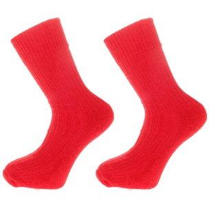 Alpaca walking socks, 75% Alpaca wool. Thick socks with a cushioned sole. Red