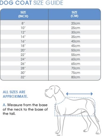 how to measure a dog for a coat uk
